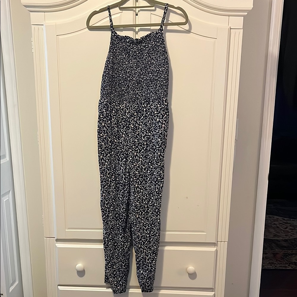 Stylish Navy and Cream Jumpsuit